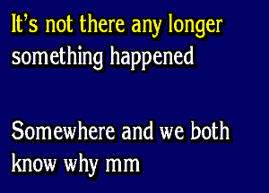 IFS not there any longer
something happened

Somewhere and we both
know why mm