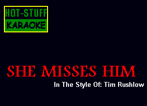 In The Style sz Tim Rushlow