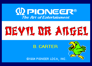 Q PIGJNEEW
7715 Art ofEnfertafnment

EEWI, FER AREEI,

ELCARTER g 94
.

01994 PIONEER DOA, (HE