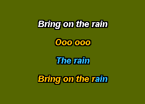 Bring on the rain
000 000

The rain

811119 on the rain