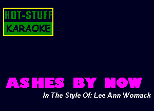 In The Style 0!.' Lee Ann Womack
