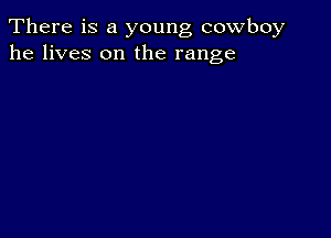 There is a young cowboy
he lives on the range