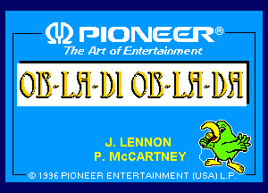 wwwwmm

d1. LENNON
IR. McCARTNEY

01895 PIONEER ENTERTAINMENT