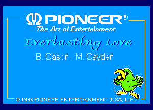 (U2 nnnweem

7775- Art of Entertainment
Evertastlng Love
B. Cason - M. Cayden