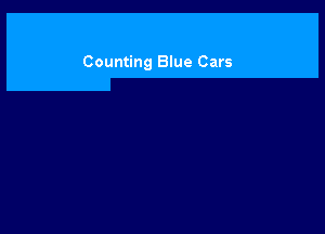 Counting Blue Cars