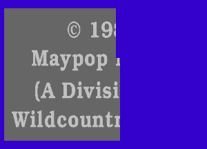 ) 191
Maypop 1

(A Divisi
Wildcountx