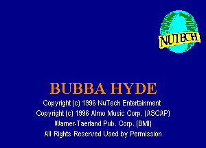 BUBBA HYDE

Copyright (cl 1996 NuTech Entrainment
Copvnght (cl 1996 Almo Musuc Corp lASCAP)
Wamer-Taedand Pub Corp (BMIJ
u R...

IronOcr License Exception.  To deploy IronOcr please apply a commercial license key or free 30 day deployment trial key at  http://ironsoftware.com/csharp/ocr/licensing/.  Keys may be applied by setting IronOcr.License.LicenseKey at any point in your application before IronOCR is used.