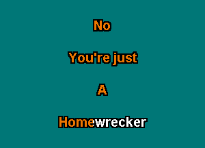 N0

You're just

A

Homewrecker