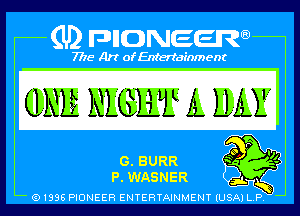 RWASNER

01895 PIONEER ENTERTAINMENT