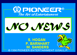 G) 1896 PIONEER ENTERTAINMENT (USA P .