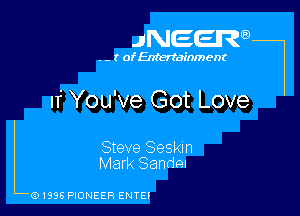 . r ofEntertainment

JNEER 7

Ir' You've Got Love

Steve Seskm
Mark Sande.

Q1998 HONEER ENTEI