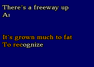 There's a freeway up
A)

IFS grown much to fat
To recognize