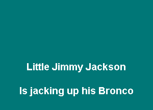 Little Jimmy Jackson

ls jacking up his Bronco