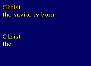 Christ
the savior is born

Christ
the