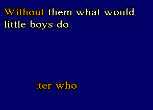 XVithout them what would
little boys do

zter who