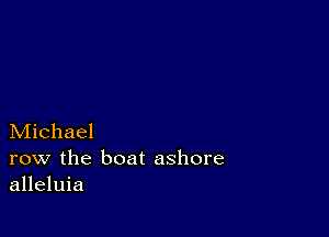 Michael

row the boat ashore
alleluia