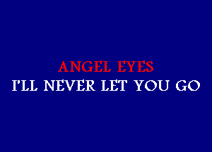 I'LL NEVER LET YOU GO