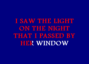 i WINDOW