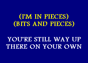 (I'M IN PIECES)
(BITS AND PIECES)

YOU'RE STILL WAY UP
THERE ON YOUR OWN