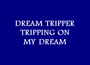 DREAM TRIPPER
TRIPPING ON

MY DREAM

g