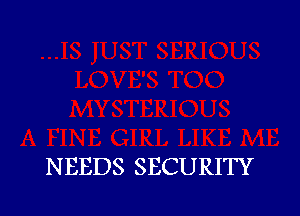 NEEDS SECURITY