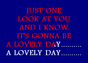 xY ..........
A LOVELY DAY ..........