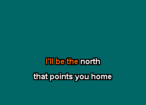 I'll be the north

that points you home