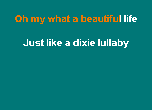 Oh my what a beautiful life

Just like a dixie lullaby