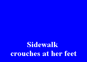 Sidewalk
crouches at her feet