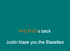 HOHOisback

Justin blaze you the Blazettes