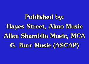 Published bgn
Hayes Street, Almo Music
Allen Shamblin Music, MCA
G. Burr Music (ASCAP)