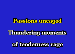 Passions uncaged

Thundering moments

of tenderness rage I