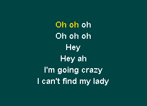 Oh oh oh
Oh oh oh
Hey

Hey ah
I'm going crazy
I can't fund my lady