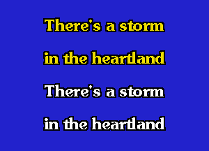 There's a storm
in the heartland

There's a storm

in the heartland l