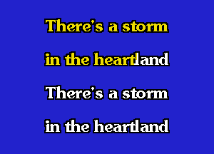 There's a storm
in the heartland

There's a storm

in the heartland l