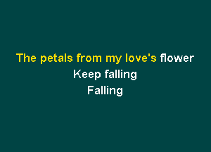 The petals from my love's flower
Keep falling

Falling