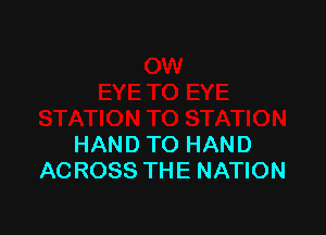 HAND TO HAND
ACROSS THE NATION