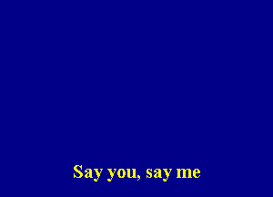 Say you, say me