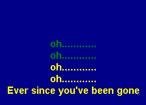 oh ............

oh ............
oh ............
oh ............
Ever since you've been gone