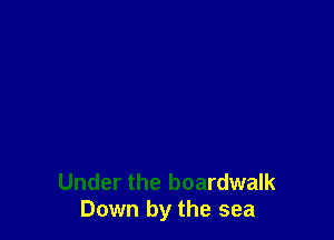 Under the boardwalk
Down by the sea