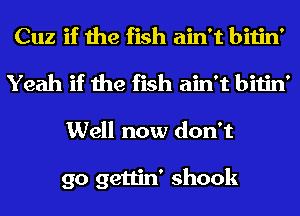 Cuz if the fish ain't bitin'
Yeah if the fish ain't bitin'
Well now don't

go gettin' shook
