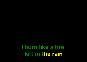I burn like a fire
left in the rain