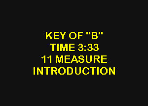 KEY OF B
TIME 333

11 MEASURE
INTRODUCTION