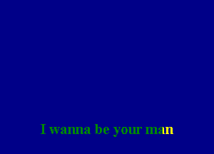 I wanna be your man