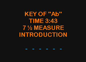 KEY OF Ab
TIME 3z43
772 MEASURE

INTRODUCTION