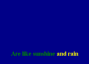 Are like Slmshine and rain