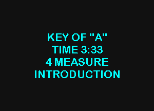 KEY OF A
TIME 3 33

4MEASURE
INTRODUCTION