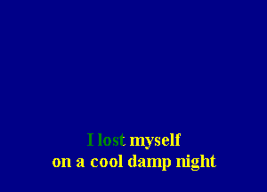 I lost myself
on a cool damp night