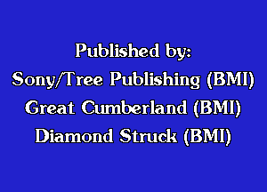 Published bgn
SonyXTree Publishing (BMI)
Great Cumberland (BMI)
Diamond Struck (BMI)