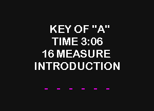 KEY OF A
TIME 3i06
16 MEASURE

INTRODUCTION